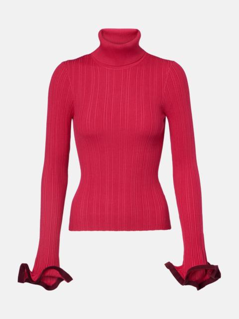 Lola ruffled turtleneck sweater