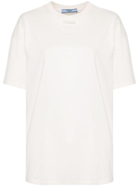 embroidered triangle-logo T-shirt