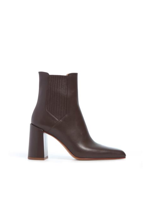 Luke High Heel Boot in Chocolate Leather