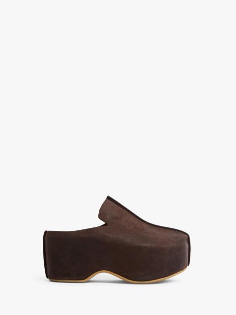 PLATFORM CLOG - HEELED SUEDE MULES