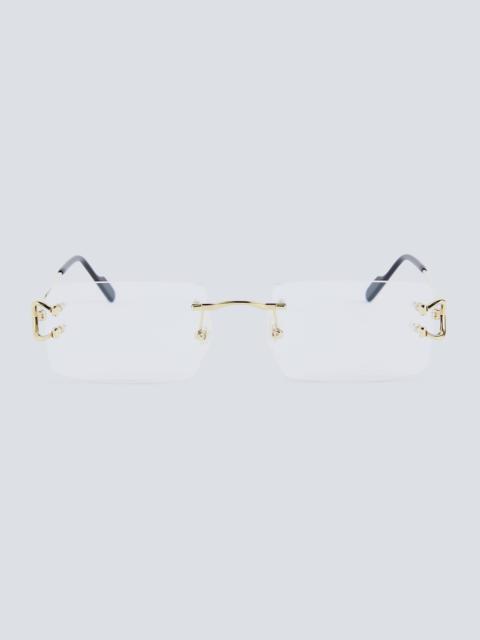 Signature C De Cartier rectangular glasses