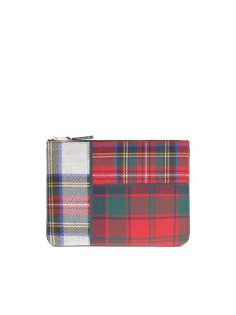 tartan patchwork clutch