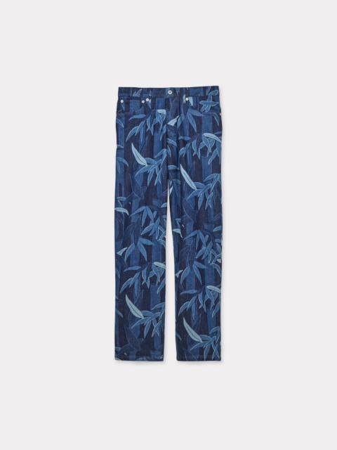 KENZO Chiku-rin camo' BOTAN loose jeans in japanese denim