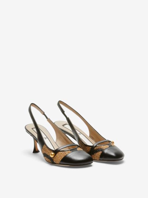 TWO-TONE ROUND TOE SLINGABCK