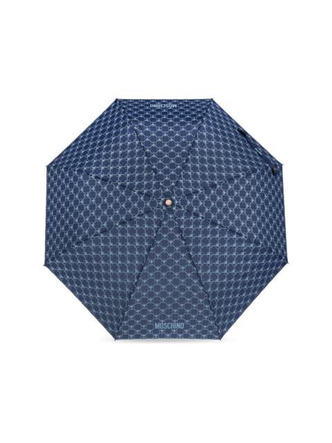 monogram-pattern umbrella