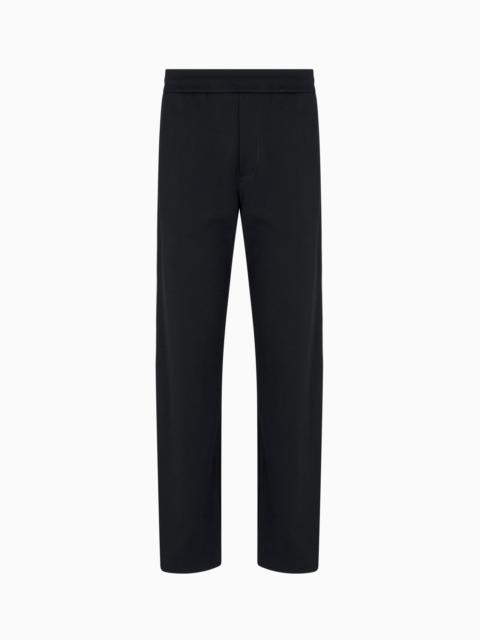 ASV JERSEY TROUSERS WITH ELASTICATED WAIST AND CONTRASTING BANDS