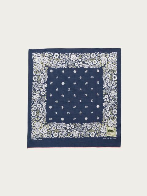 Fastcolor Selvedge Bandanna (CHURCHILL GARDEN) 15x15 - Navy