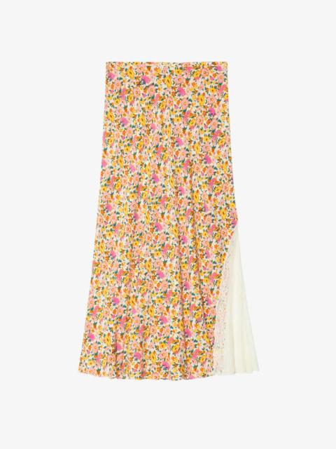Jayla Womens Floral Midi Skirt