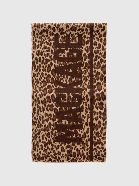 JUNO-A Jacquard Leopard Knit Scarf