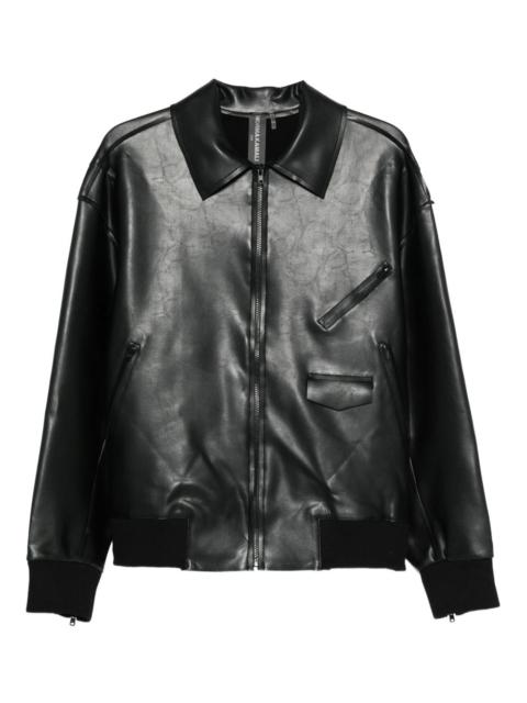 Norma faux-leather shirt jacket
