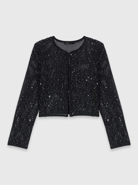 Rhinestone knit cardigan