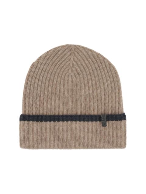 embellished cashmere beanie