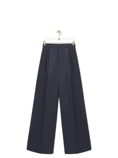 Pleated trousers in cotton