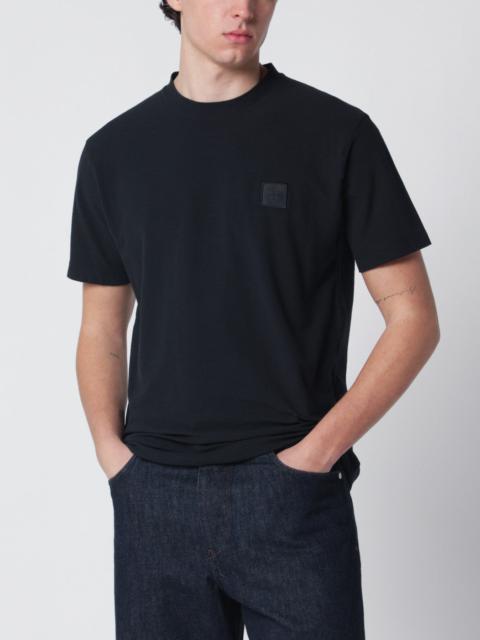 Navy blue T-shirt with logo patch