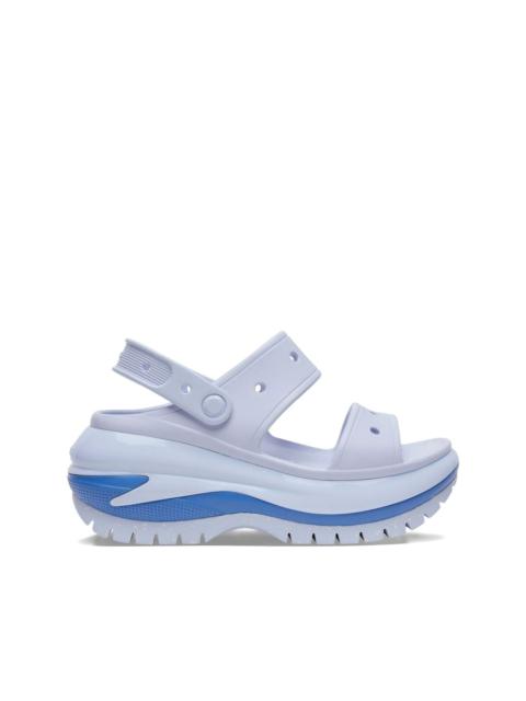 platform two-strap sandals