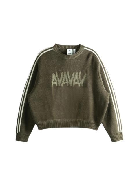 adidas x Avavav Women's Crew Neck Casual Stylish Sweater Carbon