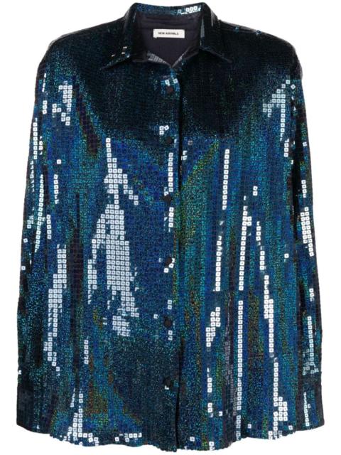Colette sequinned long-sleeve shirt