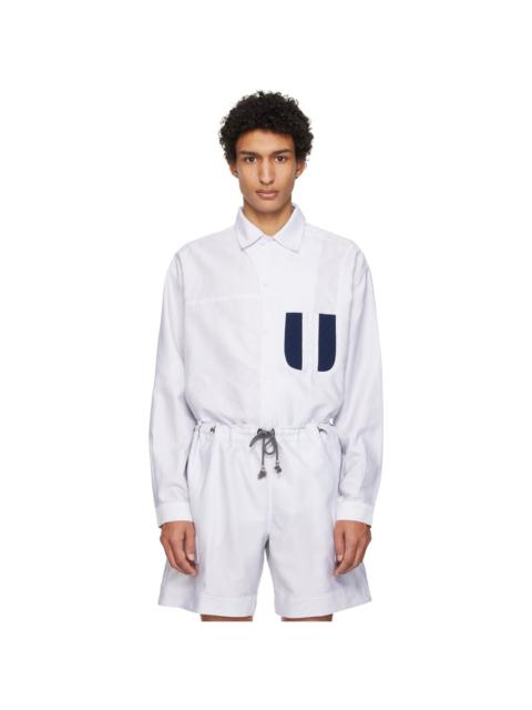 White Veca Panelled Shirt