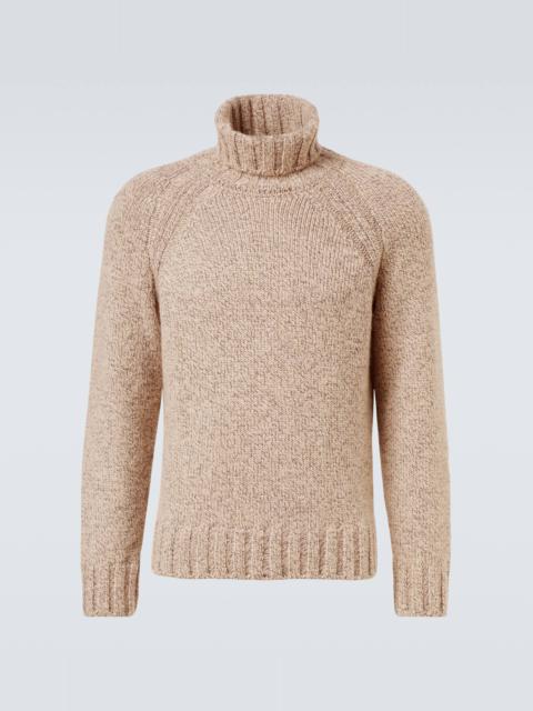 Cashmere and wool turtleneck sweater