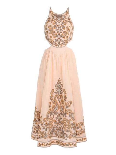 DEVI HALTER TIE MIDI DRESS