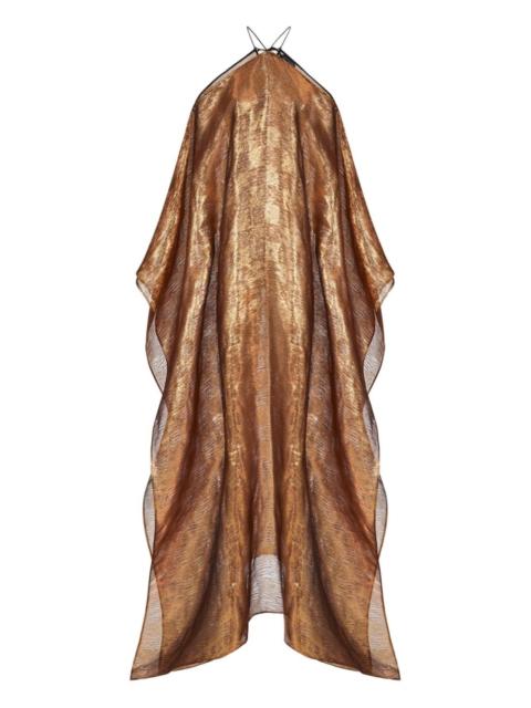 metallic tassel dress