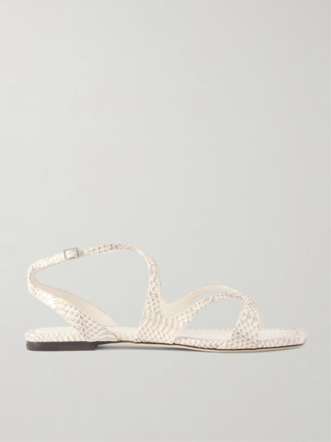 Ayla Snake-effect Leather Sandals