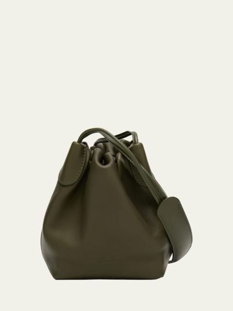 Bale Micro Softy Leather Top-Handle Bucket Bag