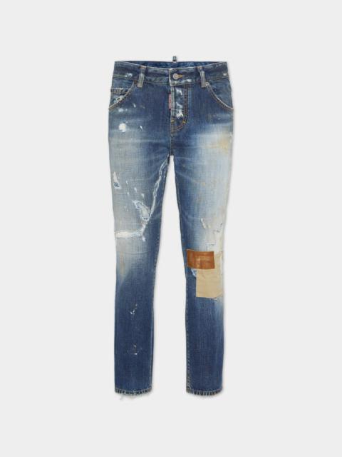 MEDIUM PRESSED SAND SCARED WASH COOL GIRL JEANS