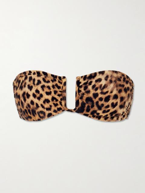Prague Leopard-print Bandeau Bikini Top