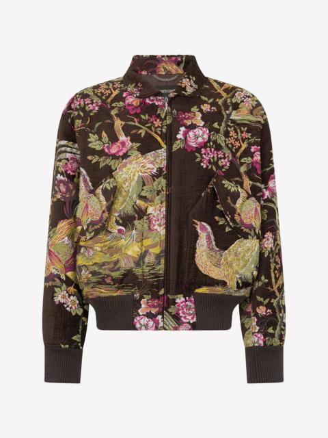 Bomber Jacket With Natural Landscape