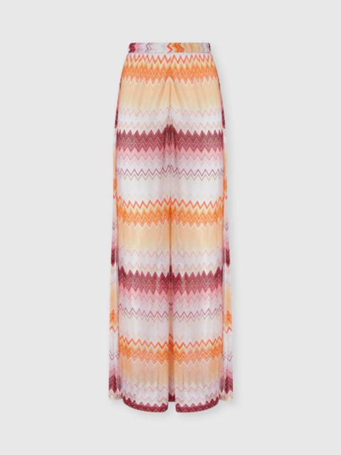 Classic trousers in a viscose blend zig zag lamé