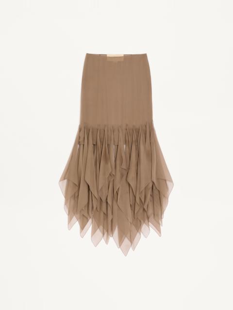 ASYMMETRICAL CHIFFON SKIRT