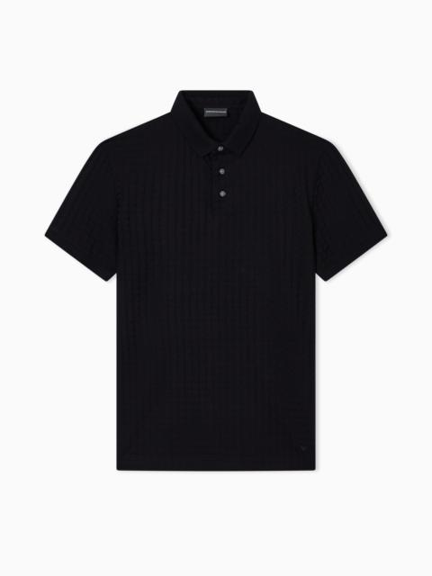 JACQUARD JERSEY POLO SHIRT