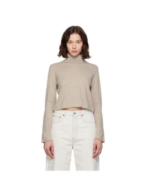 Taupe Knitted Turtleneck