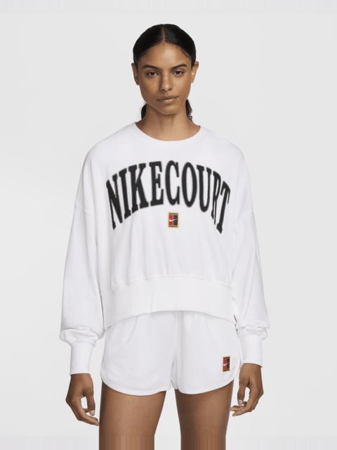 NikeCourt Heritage Women's Over-Oversized Crew-Neck Graphic Tennis Sweatshirt