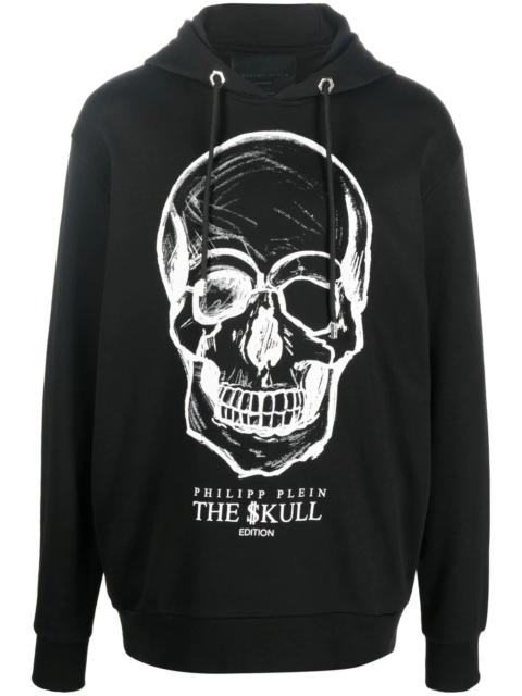 skull-print hoodie