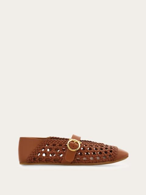 Gancini buckle ballet flat