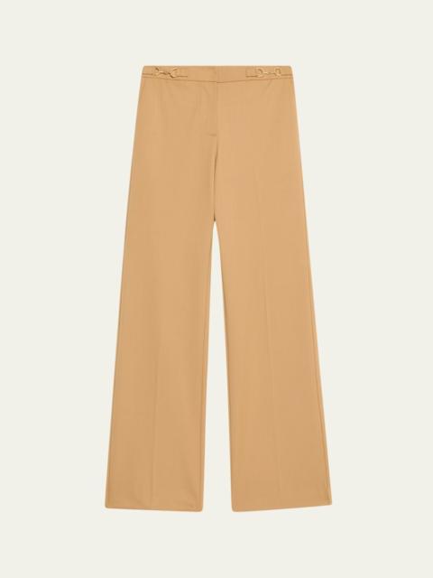 Quartier Mid-Rise Pants with Chain Detail
