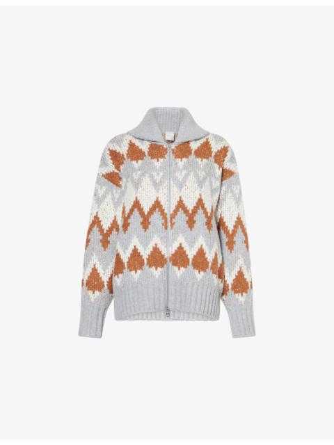 Brockley Jacquard Shawl-Collar Knitted Jack