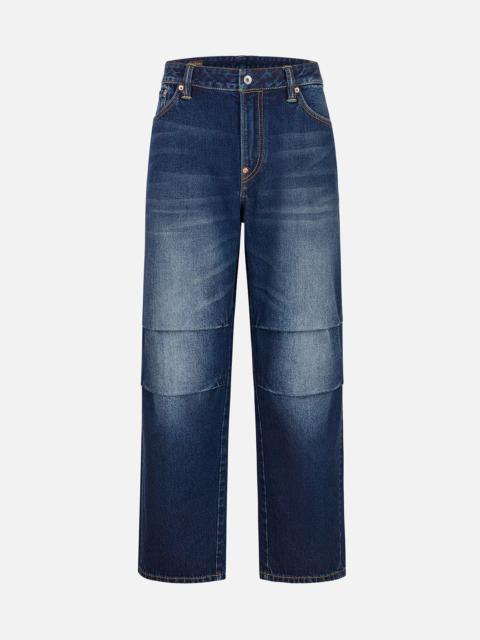 Hand-Drawn Seagull Print 3D Fit Jeans