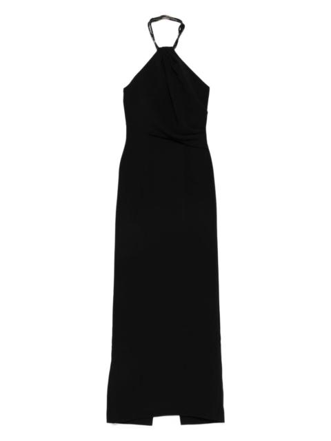 Riva halterneck draped maxi dress