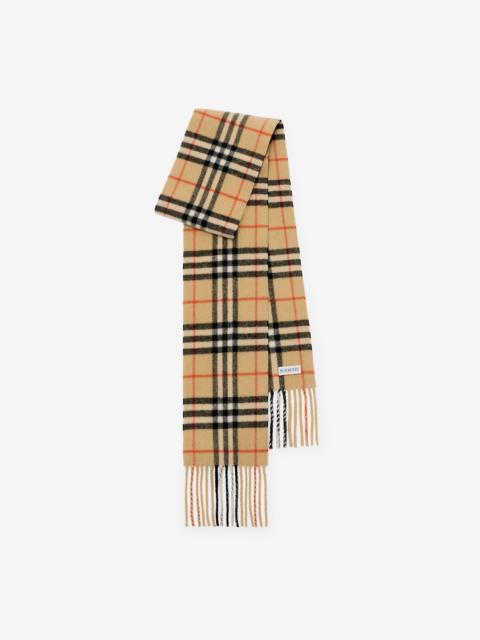 Narrow Check Cashmere Scarf