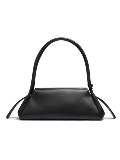 Black leather shoulder bag