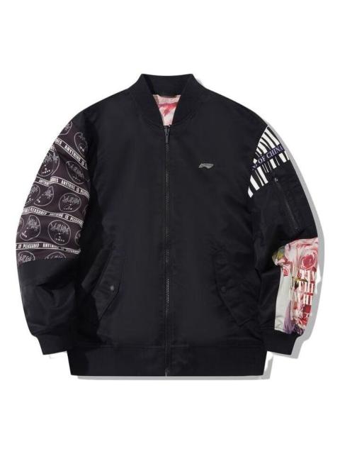 Li-Ning x PLEASURES Graphic Bomber Jacket 'Black' AJDT753-1