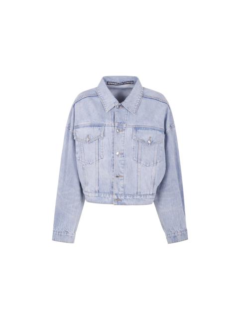 Alexander Wang Clip Trucker Jacket Vintage Bleach Blue