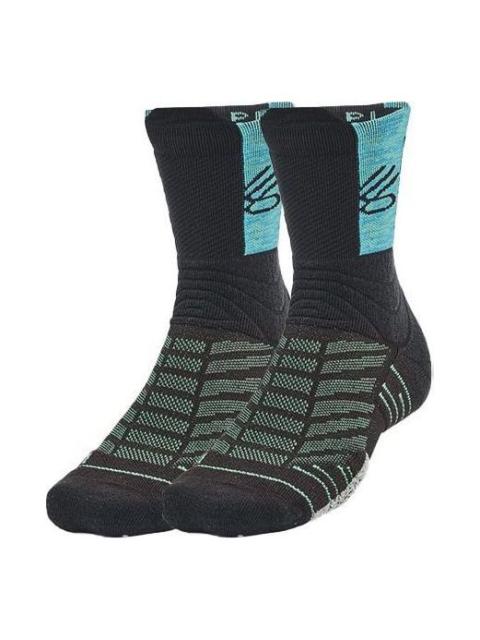 Under Armour Curry Playmaker Crew Socks 'Black Blue' 1358779-005