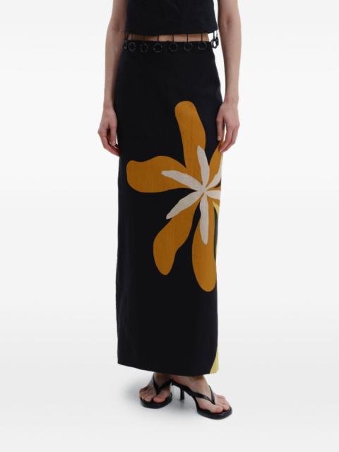 Bruna floral maxi skirt