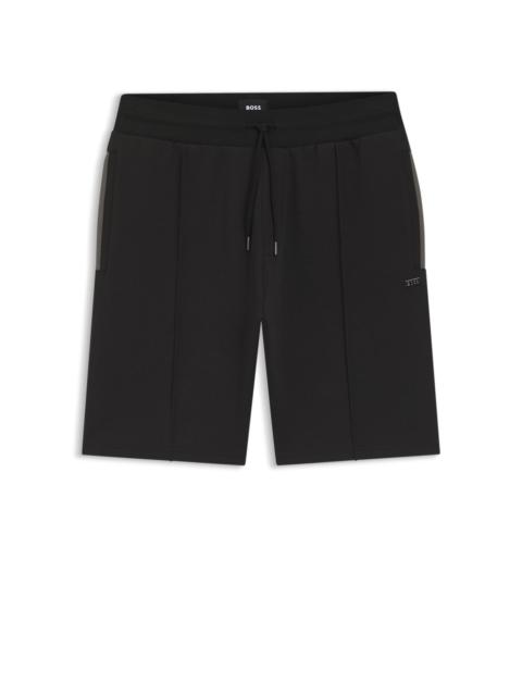 PINTUCK-DETAIL SHORTS IN A COTTON BLEND