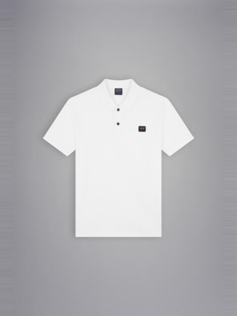 COTTON PIQUÉ POLO WITH ICONIC BADGE