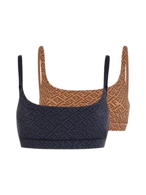 Fendi x SKIMS Pack of 2 Scoop Bralette Black/California